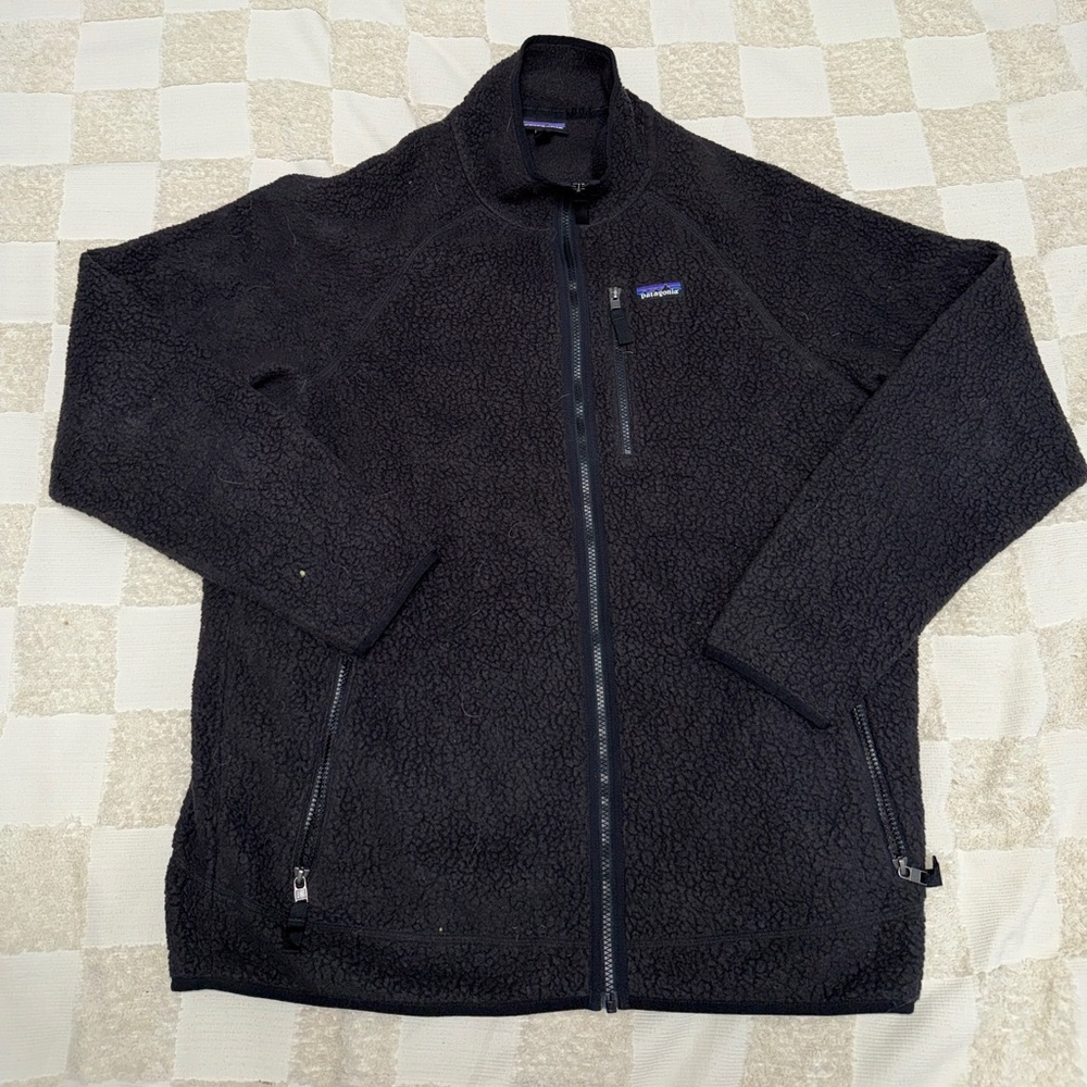 Patagonia Men's Retro Pile Full Zip Jacket in‎ black size XXL